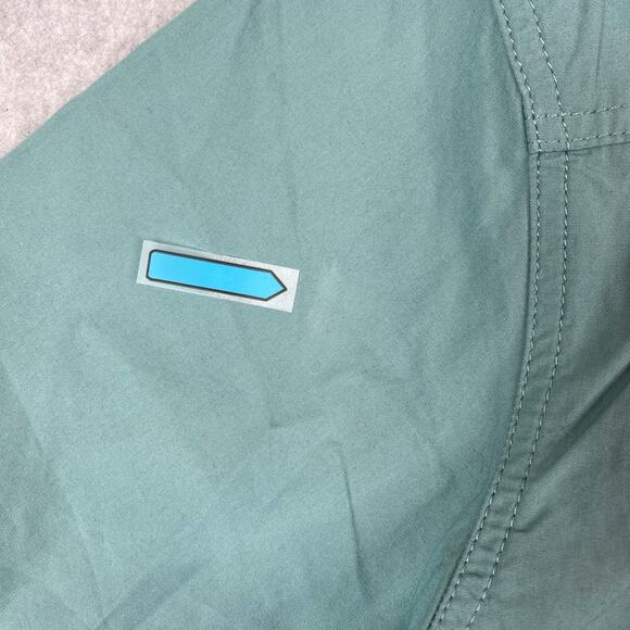 Uskees Mens M #6003 Lightweight Short Sleeve Button Up Shirt in Eucalyptus - Picture 5 of 6